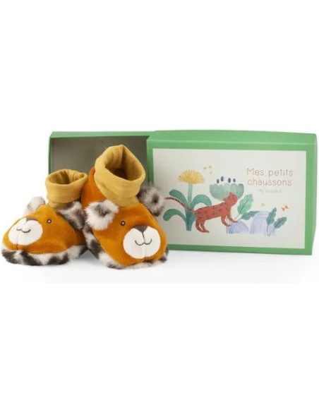 Chaussons léopard Taïgo La forêt Mawa - Moulin Roty