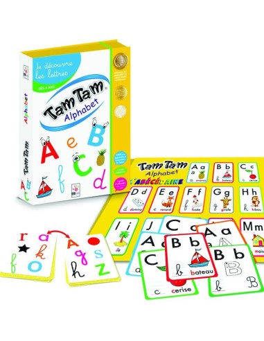 Tam tam coffret alphabet - abludis - 2 jeux pour découvrir les lettres de l'alphabet. - Ab Ludis Editions