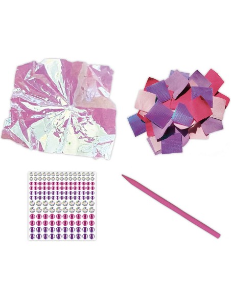 Kit Créatif - Froufrous à Piquer et Strass à Coller Princesses : Sable, Paillettes, Dorure & Strass - Janod