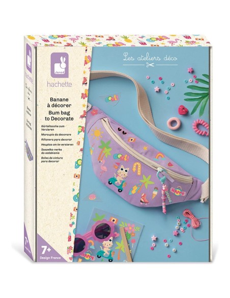 Sac Banane Mauve à Décorer : Collection "Les Ateliers Déco" - Janod