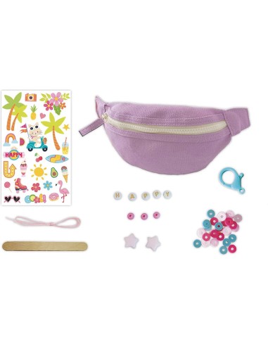 Sac Banane Mauve à Décorer : Collection "Les Ateliers Déco" - Janod