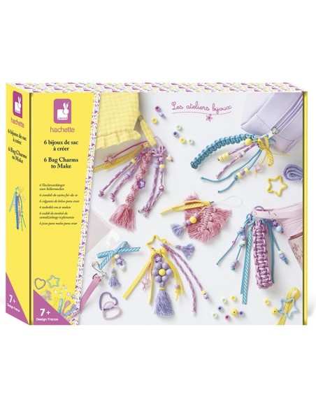Kit Créatif - 6 Bijoux de Sacs à Créer : Collection "Les Ateliers Bijoux" & Perles - Janod