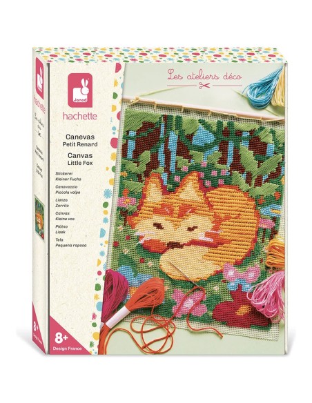 Kit Créatif - Canevas Petit Renard : Collection "Les Ateliers Déco" - Janod