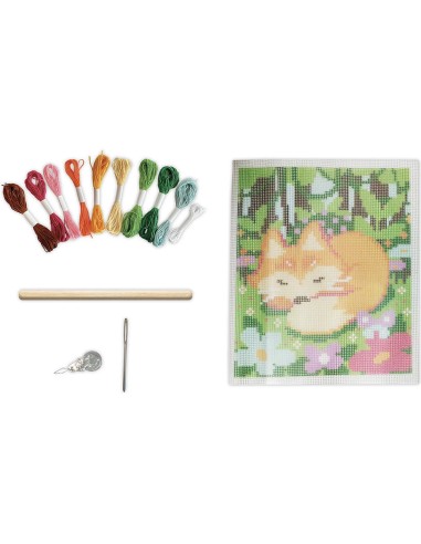 Kit Créatif - Canevas Petit Renard : Collection "Les Ateliers Déco" - Janod