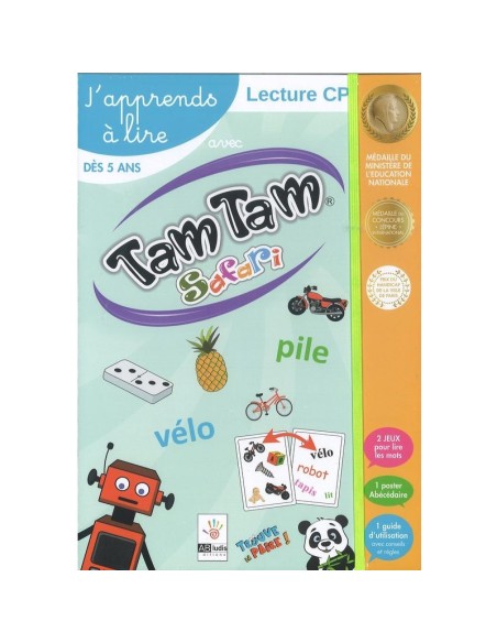 Tam tam safari - coffret cp abludis - 2 jeux pour lire les syllabes simples et les syllabes complexes. - Ab Ludis Editions