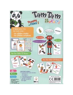 Tam tam safari - coffret cp abludis - 2 jeux pour lire les syllabes simples et les syllabes complexes. - Ab Ludis Editions 2