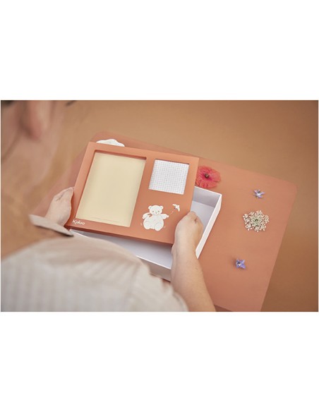 Cadre pour les empreintes de bébé, couleur terracotta - Kaloo