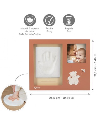 Cadre pour les empreintes de bébé, couleur terracotta - Kaloo