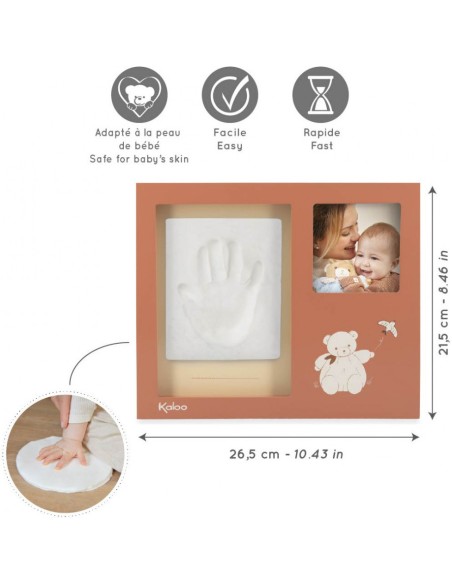 Cadre pour les empreintes de bébé, couleur terracotta - Kaloo