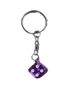 Porte-clés Dés violet