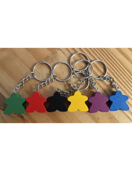 Porte-clés Meeple rose