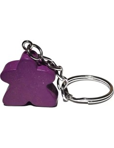 Porte-clés Meeple violet