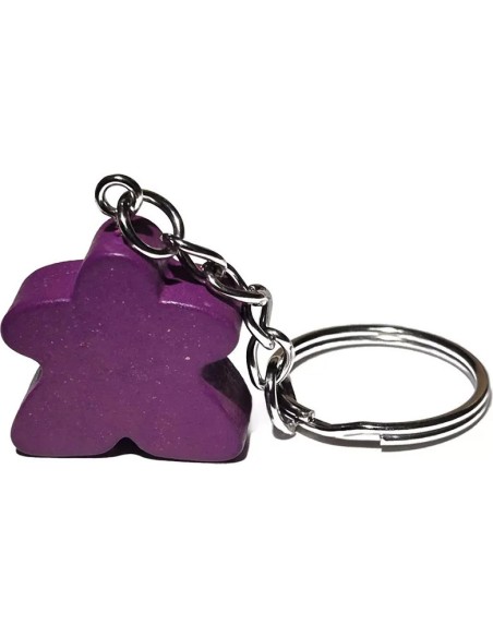 Porte-clés Meeple violet