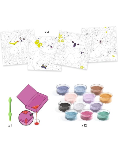 Coffret sable coloré Pattes de velours - Djeco