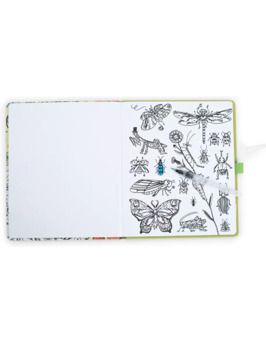 Cahier coloriage aquarelle magique - Le jardin du moulin - Moulin Roty - Le jardin du moulin