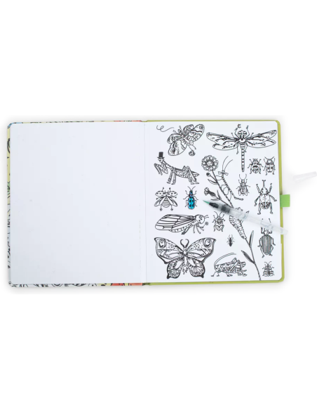 Cahier coloriage aquarelle magique - Le jardin du moulin - Moulin Roty - Le jardin du moulin