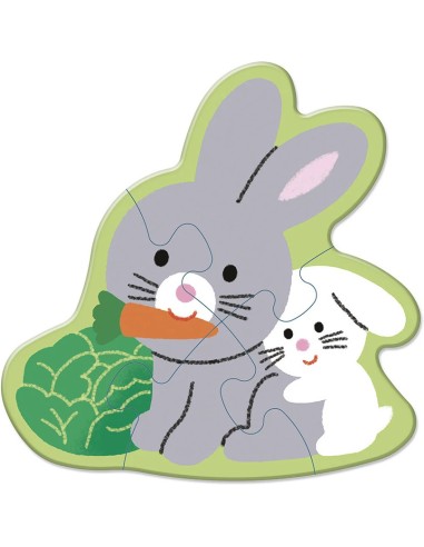 5 Puzzles évolutifs Ferme : Puzzles en bois premier âge - Janod