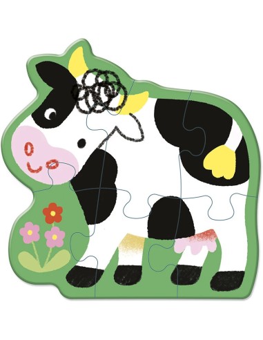 5 Puzzles évolutifs Ferme : Puzzles en bois premier âge - Janod