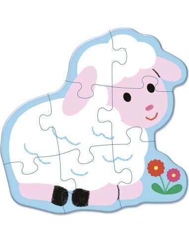 5 Puzzles évolutifs Ferme : Puzzles en bois premier âge - Janod