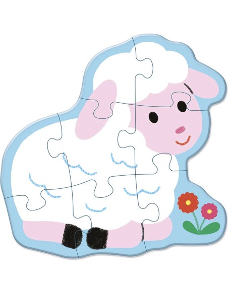 5 Puzzles évolutifs Ferme : Puzzles en bois premier âge - Janod