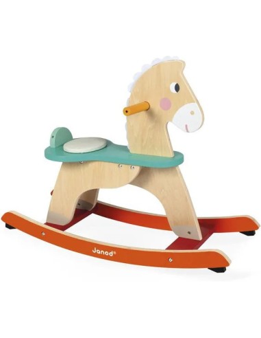 Cheval à Bascule Ogalo Zigolos - bois - : Jouets à bascule, Porteurs & Chariots - Janod