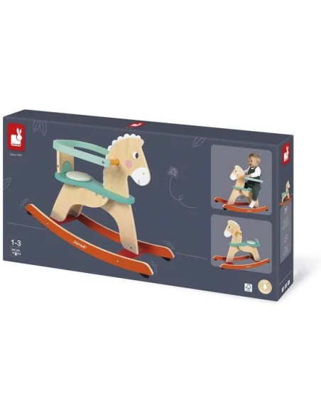 Cheval à Bascule Ogalo Zigolos - bois - : Jouets à bascule, Porteurs & Chariots - Janod