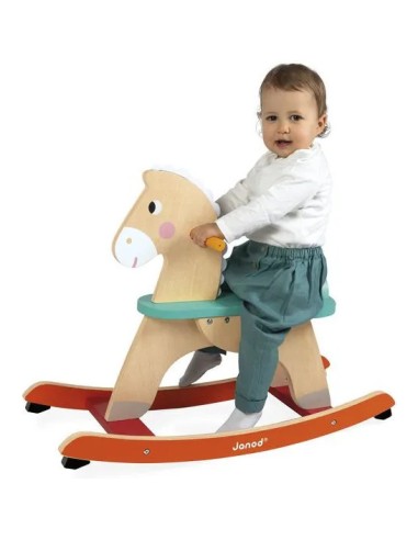 Cheval à Bascule Ogalo Zigolos - bois - : Jouets à bascule, Porteurs & Chariots - Janod