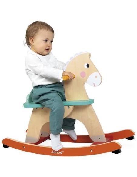 Cheval à Bascule Ogalo Zigolos - bois - : Jouets à bascule, Porteurs & Chariots - Janod