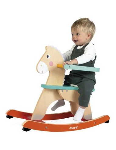 Cheval à Bascule Ogalo Zigolos - bois - : Jouets à bascule, Porteurs & Chariots - Janod