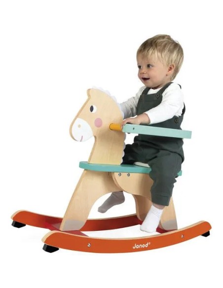 Cheval à Bascule Ogalo Zigolos - bois - : Jouets à bascule, Porteurs & Chariots - Janod