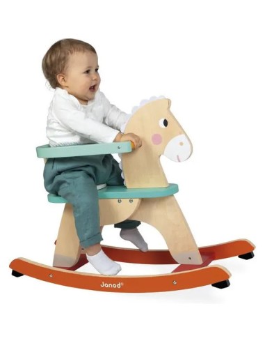 Cheval à Bascule Ogalo Zigolos - bois - : Jouets à bascule, Porteurs & Chariots - Janod