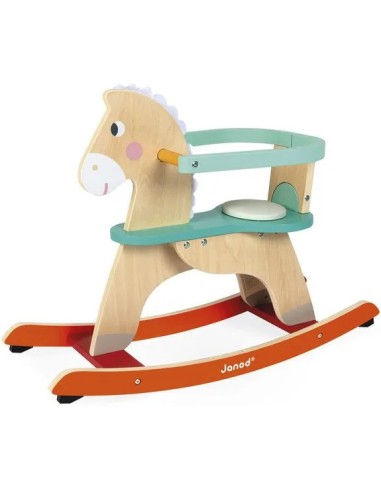 Cheval à Bascule Ogalo Zigolos - bois - : Jouets à bascule, Porteurs & Chariots - Janod