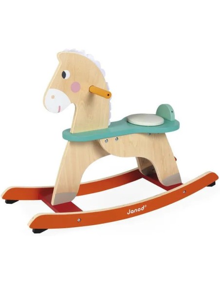 Cheval à Bascule Ogalo Zigolos - bois - : Jouets à bascule, Porteurs & Chariots - Janod