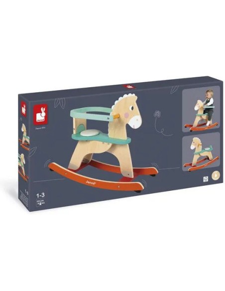 Cheval à Bascule Ogalo Zigolos - bois - : Jouets à bascule, Porteurs & Chariots - Janod