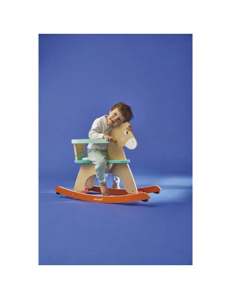 Cheval à Bascule Ogalo Zigolos - bois - : Jouets à bascule, Porteurs & Chariots - Janod