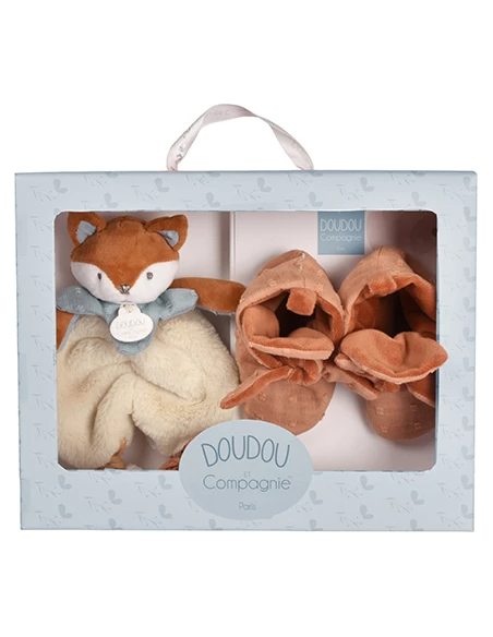 Timo coffret doudou et chaussons de doudou et compagnie