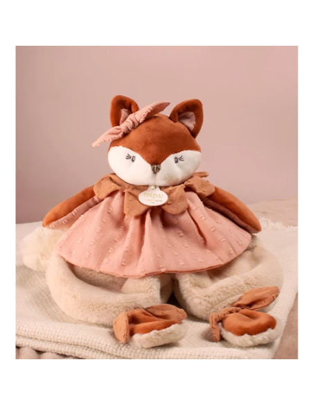 Doudou plat renard Mina 29 cm doudou et compagnie