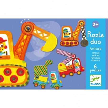 Puzzle duo véhicules articulo - Djeco