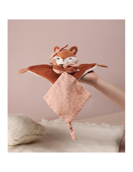 Doudou attache sucette renard mina 20cm doudou et compagnie