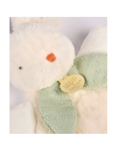 Doudou lapin bonbon vert sauge 25cm doudou et compagnie
