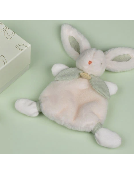 Doudou lapin bonbon vert sauge 25cm doudou et compagnie