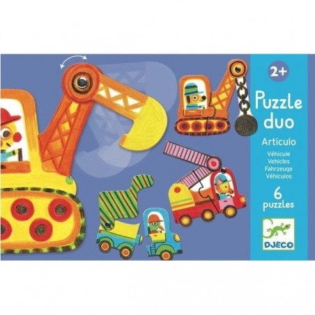 Puzzle duo véhicules articulo - Djeco
