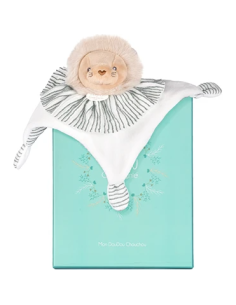 Doudou plat lion 20 cm les chouchoux doudou et compagnie
