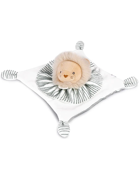Doudou plat lion 20 cm les chouchoux doudou et compagnie