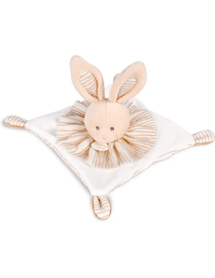Doudou lapin plat 20 cm les chouchoux doudou et compagnie 2
