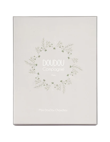 Doudou lapin plat 20 cm les chouchoux doudou et compagnie
