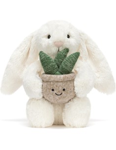 Jellycat Peluche Cream Bunny with Plant - Jellycat