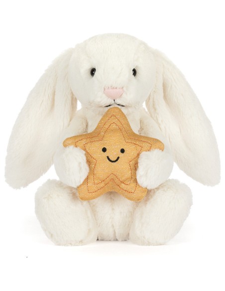 Jellycat Peluche Cream Bunny with Star - Jellycat