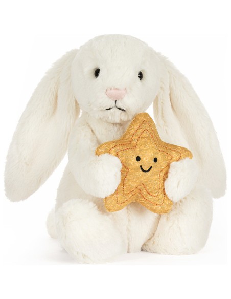 Jellycat Peluche Cream Bunny with Star - Jellycat