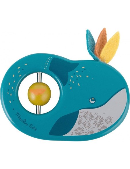 Hochet en Bois Baleine "Le Voyage D'Olga"